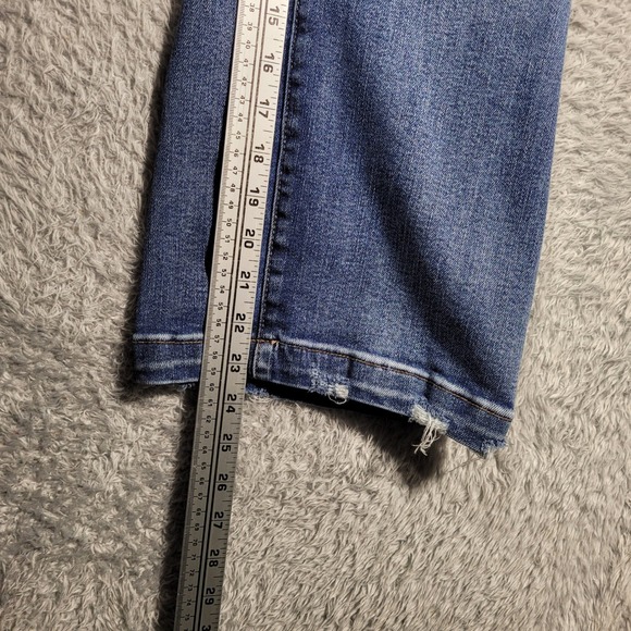 Judy Blue 18W Wide Leg Cropped Jeans Distressed Blue Denim 35x23 - Picture 4 of 13